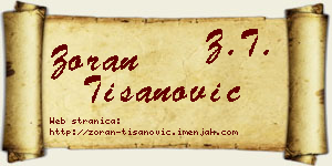 Zoran Tišanović vizit kartica